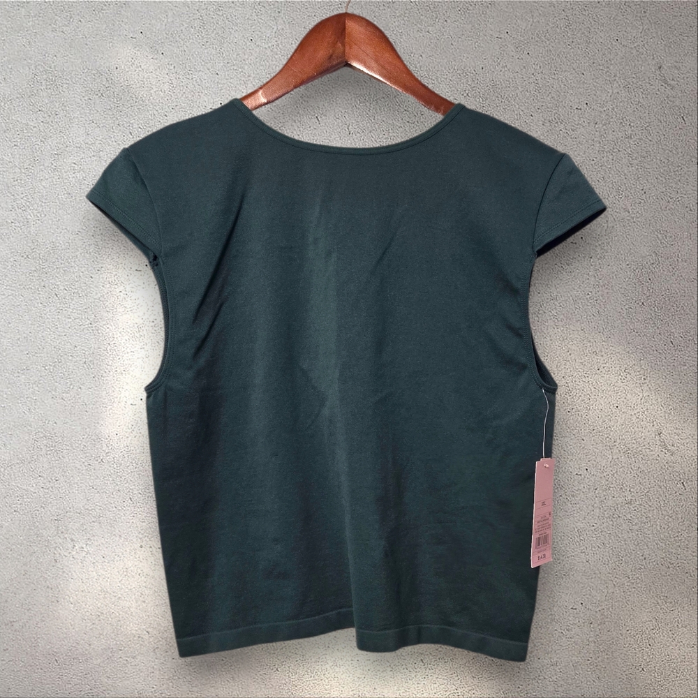 XXL - Wild Fable Dark Teal Green Seamless Cap Sleeve Top - NWT